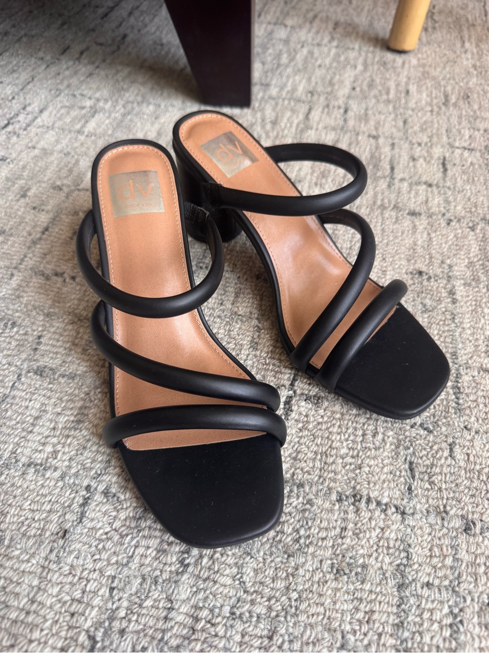 Dolce Vita Womens Myla Black Sandals Size 9 Medium (B, M) - Picture 1 of 4